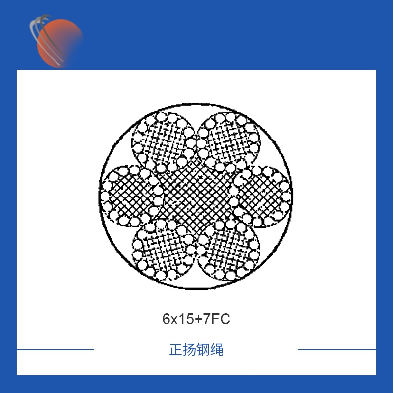 廣州6x15+7FC鍍鋅鋼絲繩